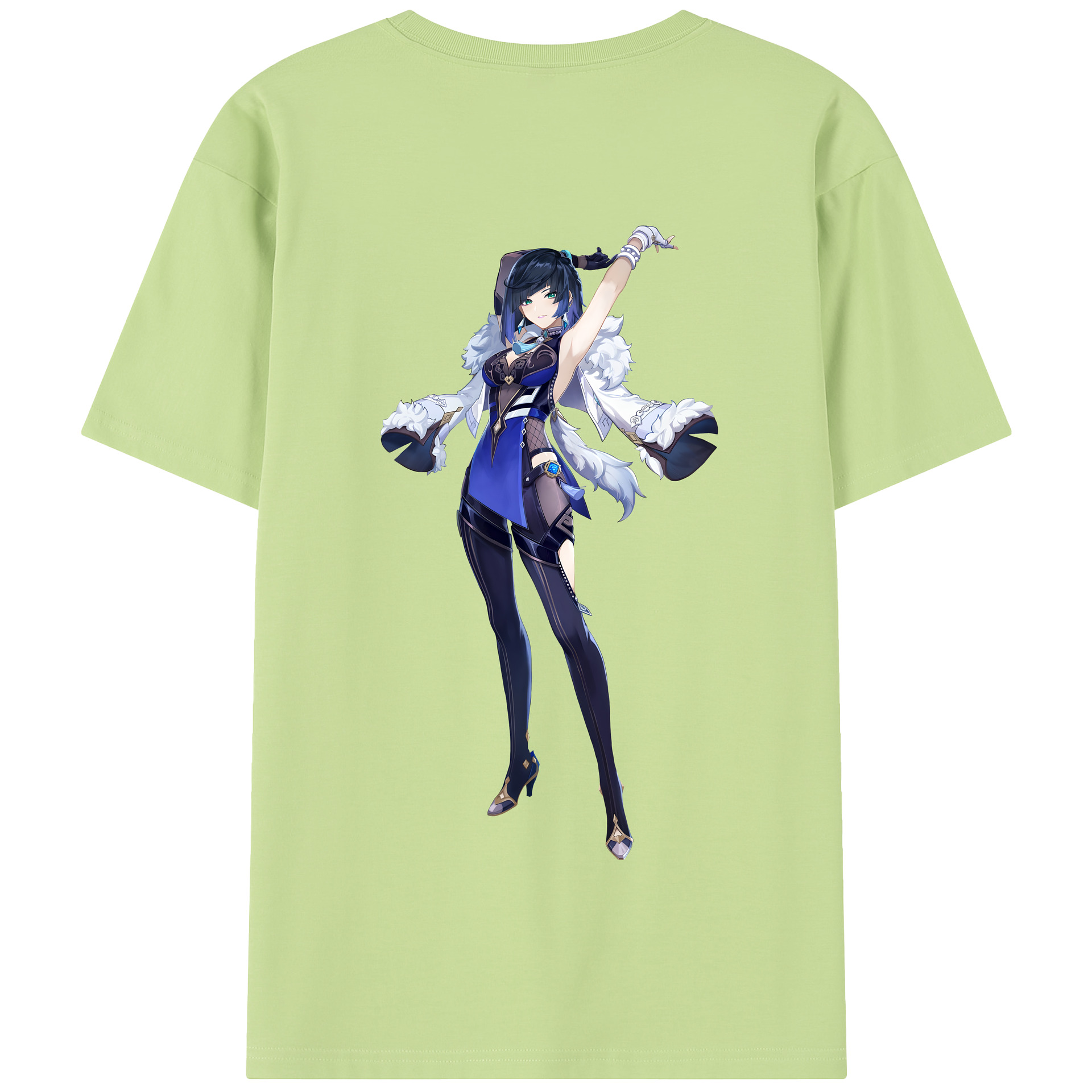 げんし神 夜兰 やらん genshin Yaran 綿100％半袖Tシャツ（背面プリント）